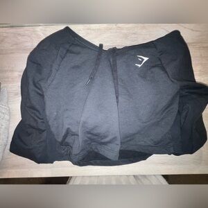 Gymshark Charcoal Cropped Hoodie with Logo